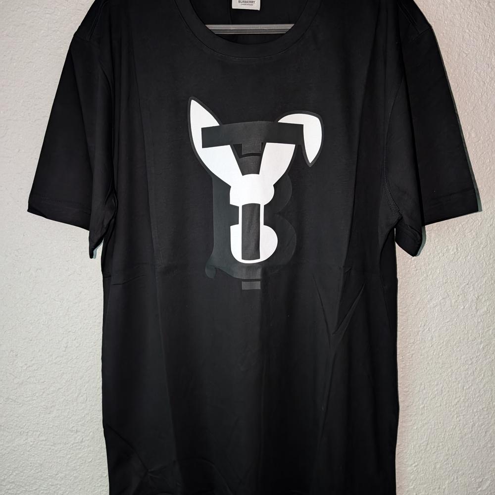 Burberry TB Monogram Rabbit Print Cotton T-Shirt Size XXL